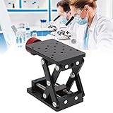 Asixxsix Lab Lifting , Manual Adjustable Jack Scissor Stand , 55mm High Lifting Displacement , Aluminum Alloy Scissor Lifting Jack Stand, Load Capacity 10Kg