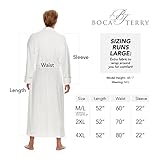 Boca Terry Mens Soft Waffle Knit Robe - Long Spa, Resort & Hotel Bathrobe for Men - Luxury Bath Robe