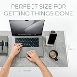 Nordik Large Felt Desk Mat - Marle - 35 x 17 inch - Full Desk Keyboard Mat - Computer Desk Mat for Keyboard and Mouse Pad - Desktop Mat - Large Desk Mat - Felt Desk Pad