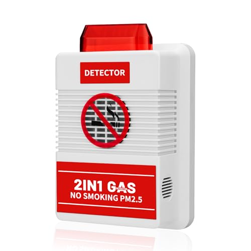 2-in-1 Smart Air Quality Monitor with Remote Control - Cigarette Smoking & PM2.5 Detector for Office/Public Spaces, Voice Alert System & Real-Time Environmental Monitoring