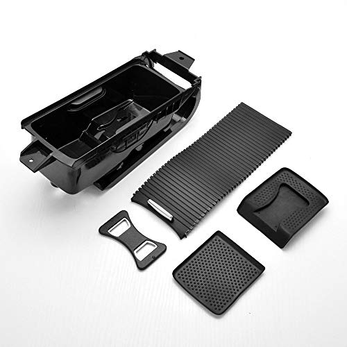 TX Racing Black Euro Cup Holder Rubber Gel Bottom with Bottle Opener Arm Rest Center Console for VW Volkswagen Golf MK5 (Inc. GTI) / Golf MK6 / Jetta MK5