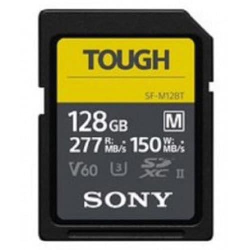 Sony TOUGH-M series SDXC UHS-II Card 128GB, V60, CL10, U3, Max R277MB/S, W150MB/S (SF-M128T/T1)