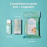 Frida Baby Breathe Easy Kit Sick Day Baby Essentials - Vapor Wipes, Vapor Rub + Organic Vapor Drops to Help Baby Breathe Easy, Natural Baby Congestion Relief