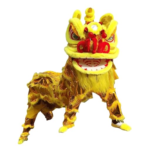 BKEKM Lion Dance Artificial Fur Lion Dance Head Folk Art Lion Dance Costume Southern Lion Double Lion Dance Adult Lion Dance Props