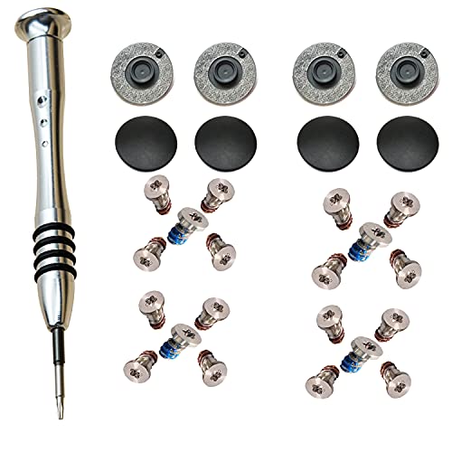 GODSHARK 2 Set (20pcs) Repair Replacement Screws Set +8 Pack Rubber Case Feet+ 1pcs 5-Point Pentalobe Screwdriver Compatible with Unibody MacBook Retina for A1425 A1502 A1398 13" 15" Bottom Case