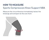 Bauerfeind Sports Compression Knee Support NBA - Lightweight Design with Gripping Zones for Basketball Knee Pain Relief & Performance with Team Designs (Black, M)