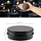 OBKJJ 78 Pcs 2 Oz Aluminum Tin Cans Round Cans with Screw Lids, Refillable Cosmetic Metal Containers Food Candle Containers with Screw Tops for Crafts, Food Storage, DIY