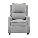 Lexicon Push Back Recliner Chair Living Room, Reclining Sofa Chair, Modern Recliner Sofa Chair, Fabric Recliner Arm Chair for Living Room/Office/Apartment, Gray