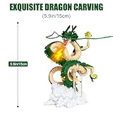 Resin Shenron Figure Dragon Shenlong Statue Set Contains Dragon Statue + Ball 3.5cm + Acrylic Base + Gift Box for with Gift Box for Business Halloween Christmas Holiday and Birthday Home Decoration