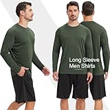 MLYENX 4-7 Pack Long Sleeve Shirts for Men Quick Dry Moisture Wicking Mens Long Sleeve Tee Shirts Workout T Shirts