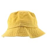 Armycrew XXL Oversize Pigment Dyed Washed Bucket Hat Fits Upto 3XL - Yellow - XL-2XL