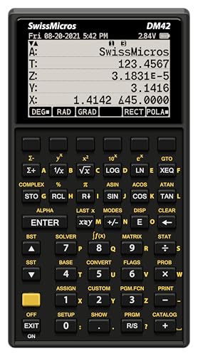 SwissMicros DM42 RPN Scientific Calculator – Advanced Programmable HP-42S Upgrade for Engineers, Students, and Professionals