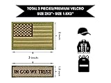 Eybros American Flag Patch, 10 Bundle-Set, Tactical Morale Military Patches of USA US for Backpacks Hat Army Gears Etc