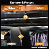 Plastic Restorer for Cars, Plastic Coating Exterior Black Trim Restorer,Liquid GlossProtect Leather & Trim Restorer，Ceramic Coating, Resists Water, Dirt, Not Dressing, Highly Concentrated, 50ml