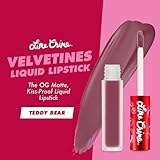 Lime Crime Velvetines Liquid Matte Lipstick, Teddy Bear - Lilac Brown - Long-Lasting Velvety Matte Lipstick - Won't Bleed or Transfer - Vegan