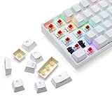 CORN Anne Pro 2 Mechanical Gaming Keyboard 60% True RGB Backlit - Wired/Wireless Bluetooth 5.0 PBT Type-c Up to 8 Hours Extended Battery Life, Full Keys Programmable (Gateron Brown, White)