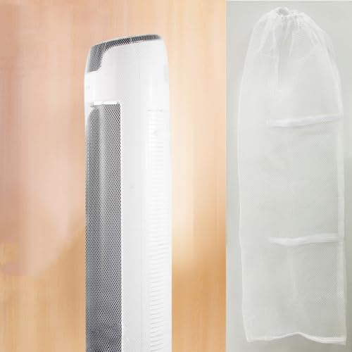 Mesh Cover for Oscillating Tower Fan (Not Included Fan),Tower Fan Guard Covers for Kids Finger Protector,Reusable Oscillating Floor Fan Dustproof Cover,Net Cover for 35" to 46" Tower Fans,1pks