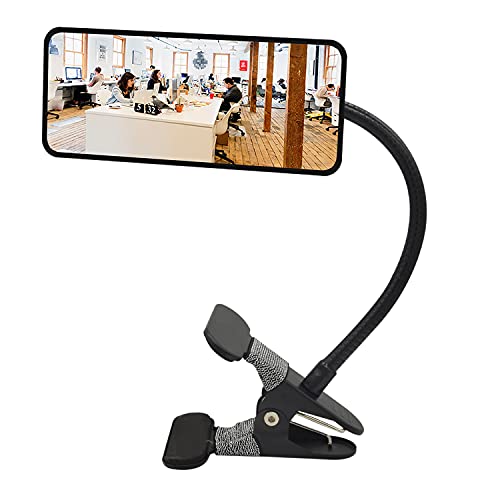 Ampper Acrylic Clip On Security Mirror, Flexible Convex Cubicle Mirror for Personal Safety and Security Desk Rear View Monitors or Anywhere (6.69" x 2.95", Rectangle)