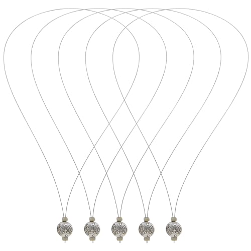 Micro Traders 10pcs Rings Loop Threader Hair Extensions Pulling Tool Hair Extension Loop Needle Pulling Hook Tool 21cm Round Shape for Hair and Feather Extensions, Silver