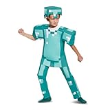 Disguise Minecraft Armor Deluxe Costume and Minecraft Sword Bundle, Child Size S (4-6)