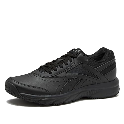 Reebok Work N Cushion Non Slip Work Shoes for Men, Black or White Safety Sneakers, Cold Grey/Black, 12