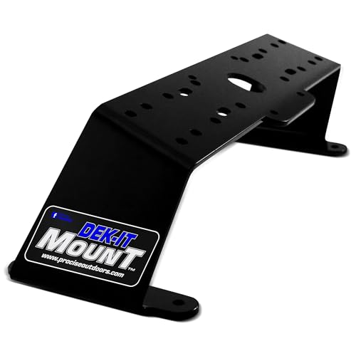 PROCISE Outdoors Single DEK-It Mount - Marine-Grade Aluminum Boat Electronics Mount - Professional Installation Solution for Fish Finders & Marine Devices - 22.5 Degree