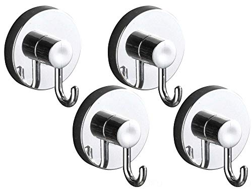 Wenko Vacuum-Loc Wall Hooks Set of 4 Chrome