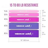 THE X BANDS Booty Bands Resistance Bands - Thick Resistance Bands - Booty Resistance Bands - Booty Band - Resistance Bands Beach Body - Booty Bands Thick - Pink Resistance Loop Exercise Bands Set Of 5