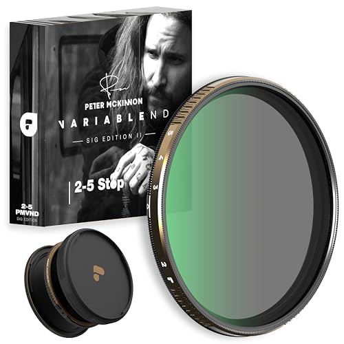 PolarPro 82mm Peter McKinnon VND Camera Filter - 2-5 Stop Variable Neutral Density Lens Filter for DSLR/Mirrorless Professional Video – PMVND Signature Edition II for Cinematic Shutter Speed Control