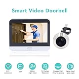 Door Peephole Camera with 4.3inch Screen, 2MP 1080p PIR Motion Detection Peephole Camera for Apartment Door, Smart Security Camera Night Vision for Front Door