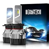 BEAMTECH H7 Fog Light Bulbs, 6500K Small Size 30mm Heatsink Base CSP Chips Of 2