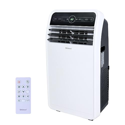 Shinco 12,000 BTU Portable Air Conditioner, Portable AC Unit with Built-in Cool, Dehumidifier&Fan Modes for Room up to 400 sq.ft, with Remote Control, 24 Hour Timer, Installation Kit
