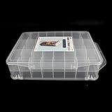 46 Grids Sewing Organizer, Double Sided Thread Box Storage, Portable Clear Plastic Organizer Box for Embroidery and Sewing Threads, Embroidery Floss, Crafts, Small Toys (Clear)