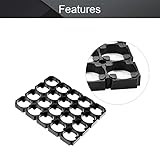 Fielect 20Pcs 4x5 Cell Spacer 21700 Lithium Battery Plastic Holder Bracket for DIY Battery Pack 21.7mm Hole Dia