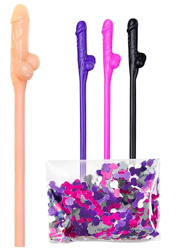 Bachelorette Party Straws 30 pcs Naughty Bride Straw | Bachelorette Party Supplies and Favors for The Bachelorette Party Decorations | Girls Night Out & Hens Night Decor Kit