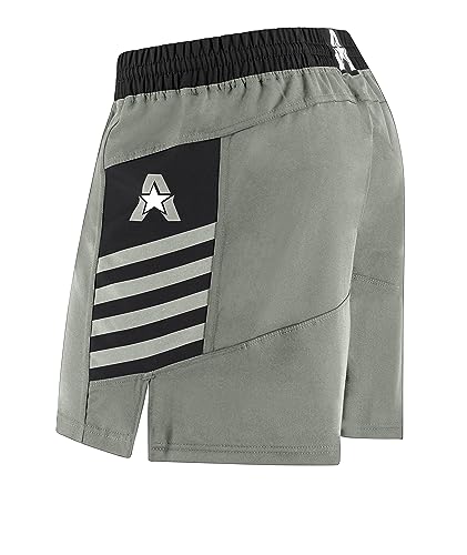 Anthem Athletics Reignite MMA Shorts Men 5 Inch 7 Inch 9 Inch - Jiu Jitsu BJJ Shorts Men for Wresting Kickboxing No GI Grappling UFC Fight - Army & Black - Large