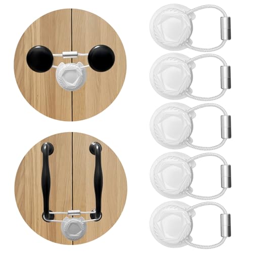 Cabinet Locks Baby Proofing, Childproof Cabinet Locks, Cabinet Baby Locks, Safety Cabinet Locks No Drill Required No Screws Required No Magnets Required No Tools Required (5pcs) White