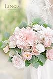 Ling's Moment Artificial Flowers 9pcs Silk Dahlia 5.5"/4.5" Fake Flowers for DIY Wedding Craft Bouquets Centerpieces Arrangements Party Baby Shower Home Decorations (Blush)