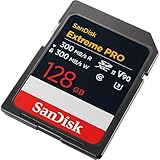 SanDisk 128GB Extreme PRO SDXC UHS-II Memory Card - Up to 300MB/s Read and Write speeds, V90, 8K, 4K UHD, SD Card - SDSDXDM-128G-GN4IN