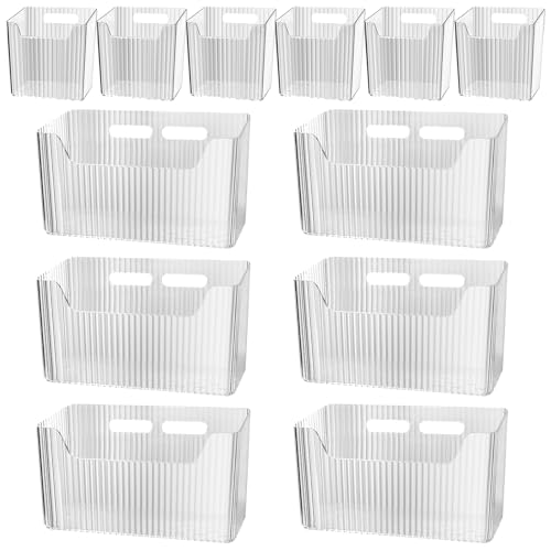 Dhnvcud 12 Pcs Storage Organizer Bins Wall Mounted Organizer Basket,Wall Organization Container Hanging Basket Bins,for Organizing Cosmetics, Toiletries and Kitchen Supplies