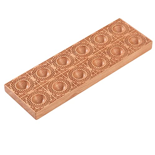 Hand-carved Ravioli Mold Wooden Ravioli Maker Mould Ravioli Tray Haoideo Handmade Wood Ravioli board Pasta Pierogi Press Tools Dumplings Mold Potsticker Meat Pie Pelmeni Maker