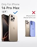 Mkeke for iPhone 16 Pro Max Case Black [Not-Yellowing] [Military-Grade Drop Protection] Shockproof Protective Phone Bumper for Apple 6.9 inch 2024