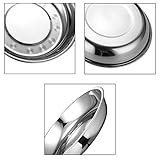 Eslite 6-Piece 18/10 Stainless Steel Round Plates,Dinner Plate Dish,9-Inch