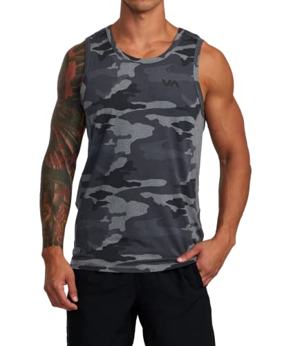 RVCA mens Sport Vent Tank T Shirt, Camo, Medium US