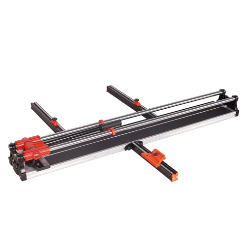 ROJOO 48inch Double Slide Rail Manual Tile Cutting Machine Wide Aluminum Bottom Plate Ceramic Porcelain Tile Cutter Heavy Duty 1200mm