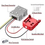 18V to 12V Step Down Converter Compatible with Milwaukee 18V Battery, DC Voltage Regulator 12V 20A 240W Automatic Buck Converter, Upgraded Power Wheel Battery Adapter with Overdischarge and Switch