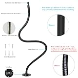 Mippko Wall Mount Phone Holder,31.5" / 80 cm Long Gooseneck Arm Metal Base Aluminum Alloy Ball Head Phone Clip Mount,Compatible with 3.5~7.5" iPhone/HTC/LG/Nexus/Huawei/Smartphones