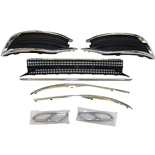 CAMIL W222 OE Upgrade Maybach Style Front Bumper Grille Mesh Set Fit for Mercedes Benz S Class Exclusive Model S400 S450 S500 Year 2018 2019 2020