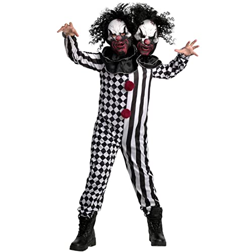 Morph Scary Clown Costume Kids Girls, Kids Creepy Clown Costume, Killer Clown Costume For Kids Boys, Halloween Costumes For Boys, Large