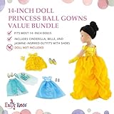 Emily Rose 14 Inch Doll Princess Value Bundle | 9 Piece Dress Set, Includes Favorite Make Believe Characters - Inspired Costumes | Compatible with 14.5" Wellie Wishers and Glitter Girls Fashion Dolls